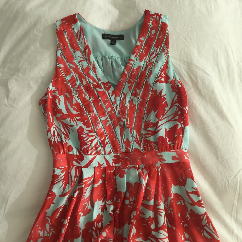 Floral a-line dress - Banana Republic